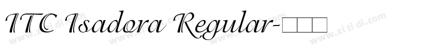 ITC Isadora Regular字体转换